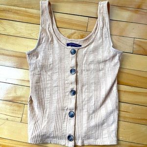 American Eagle Buttoned Tank Top